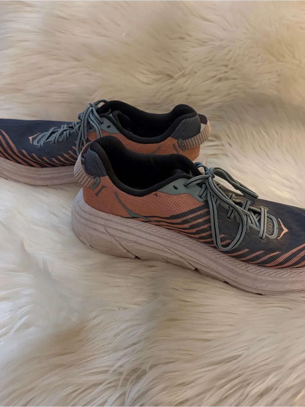 Hoka Rincon Running Sneakers - gray with Peach Logos - Picture 2 of 6